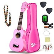 RRP £24.98 Soprano Ukulele Beginner Pack-21 Inch w/Gig Bag Fast