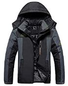 RRP £35.99 R RUNVEL Waterproof Coats Mens Winter Jacket for Men