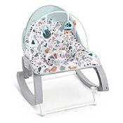 RRP £62.90 Fisher-Price GMD21 Deluxe Infant-to-Toddler Rocker, Multi-Coloured