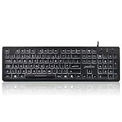 RRP £17.99 Perixx Periboard-317 Wired USB White LED Backlit Keyboard