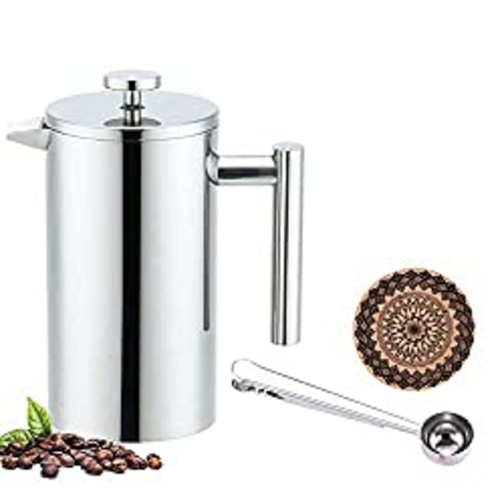 RRP £17.12 French Press Coffee Maker Stainless Steel Coffee