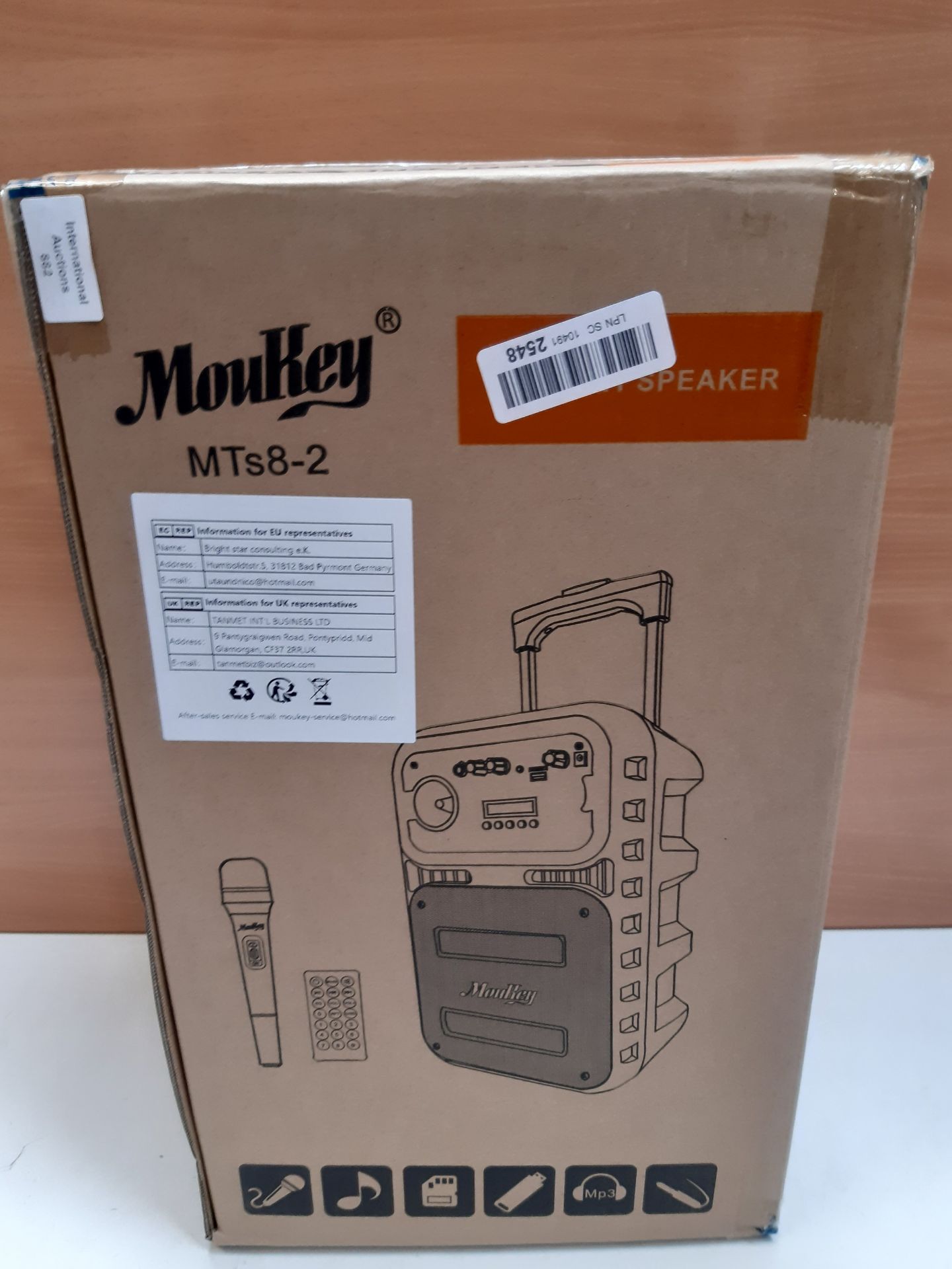RRP £87.13 Moukey Karaoke Machine PA Speaker with Wireless Microphone for Adults - Image 2 of 2
