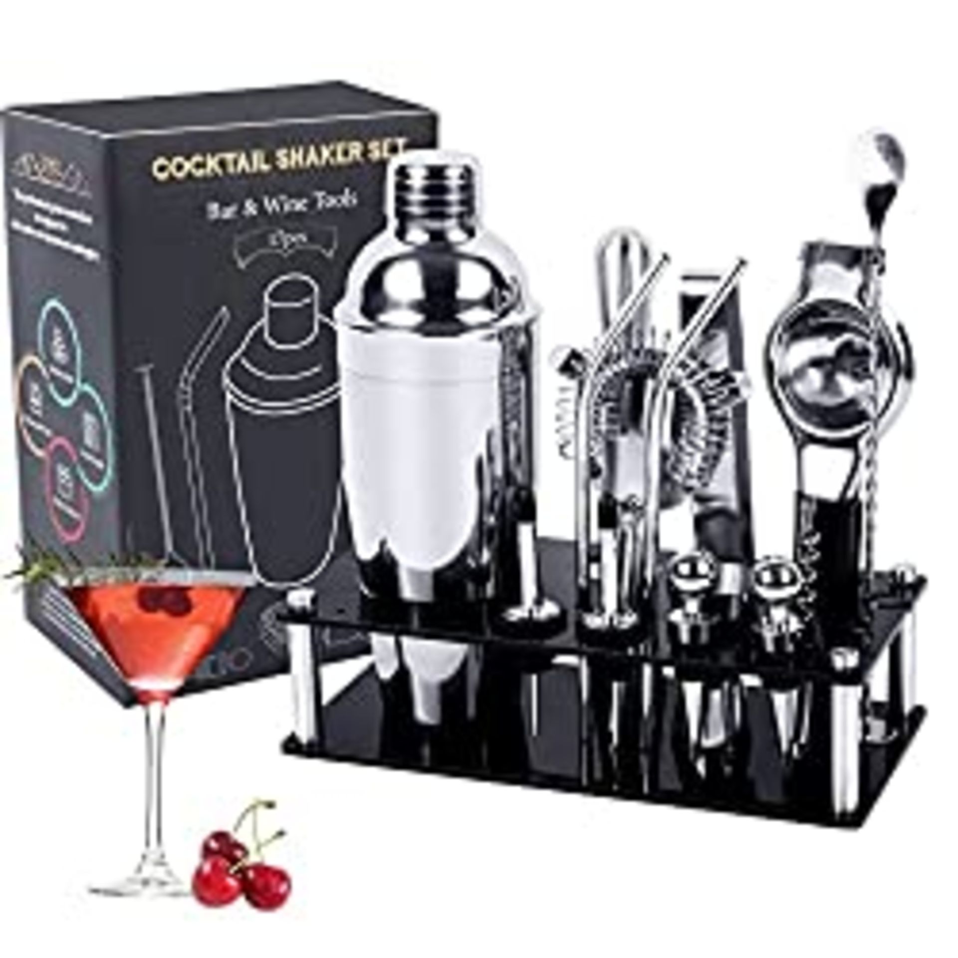 RRP £6.25 OBOVO Cocktail Shaker Set