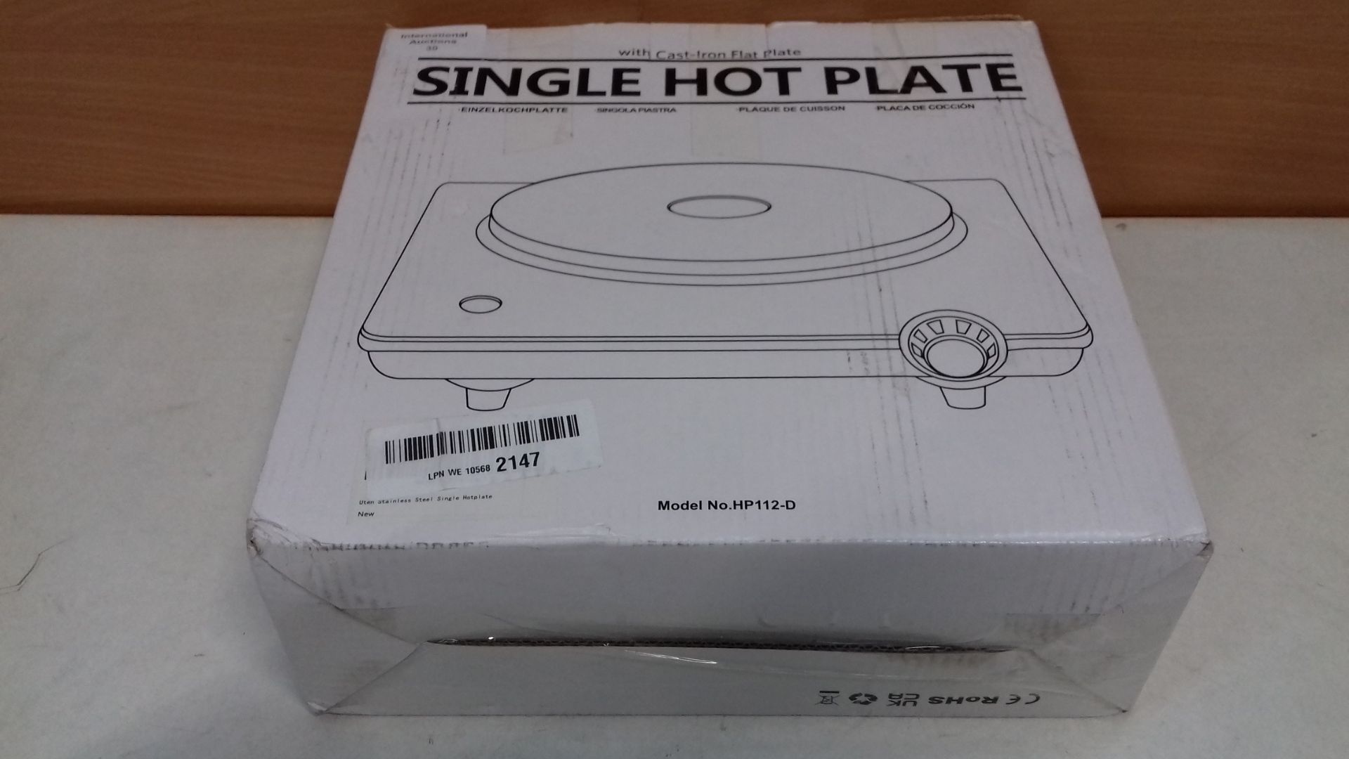 RRP £20.99 Uten Stainless Steel Single Hotplate - Image 2 of 2