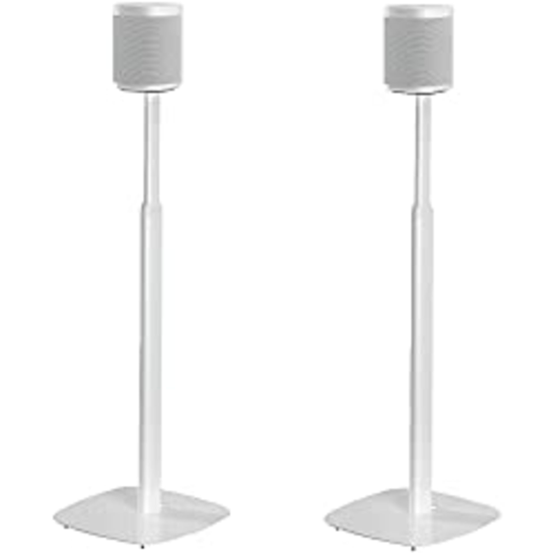 RRP £169.00 Mountson Adjustable Floor Stand for Sonos One, SL & Play:1 (Twin Pack, White)