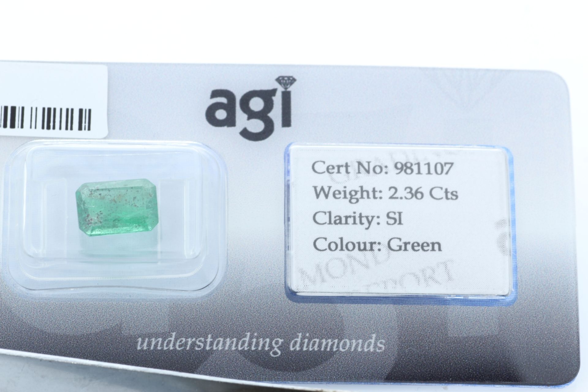 Loose Emerald Cut Emerald 2.36 Carats - Valued by AGI £7,080.00 - Loose Emerald Cut Emerald 2.36