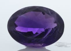 Loose Oval Amethyst 10.52 Carats - Valued by AGI £2,630.00 - Loose Oval Amethyst 10.52 Colour-