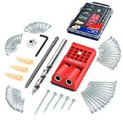 RRP £23.98 WORKPRO 125 Piece Pocket Hole Jig Kit