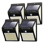 RRP £18.40 [4 Pack] 140LED Solar Security Lights Outdoor