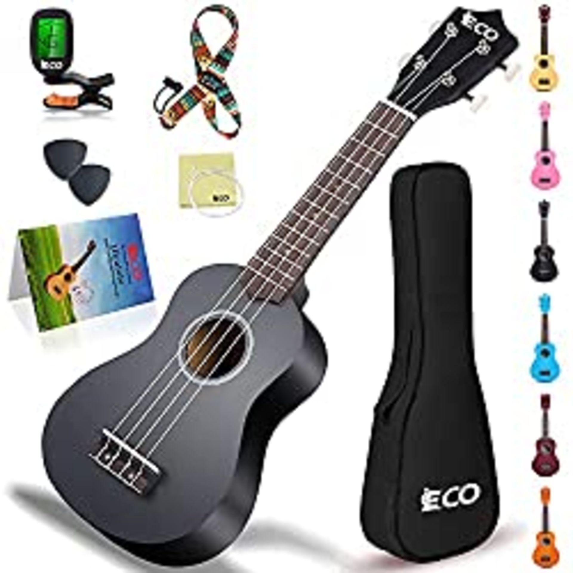 RRP £3.30 iECO Soprano Ukulele Beginner Kit-21In w/How to play