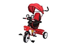 RRP £69.98 RICCO Kids Easy Steer Pedal Tricycle Buggy Stroller with Oxford Cloth
