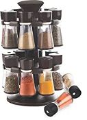 RRP £11.99 Premium Plastic 16 Jar Herb and Spice Carousel | Rotating