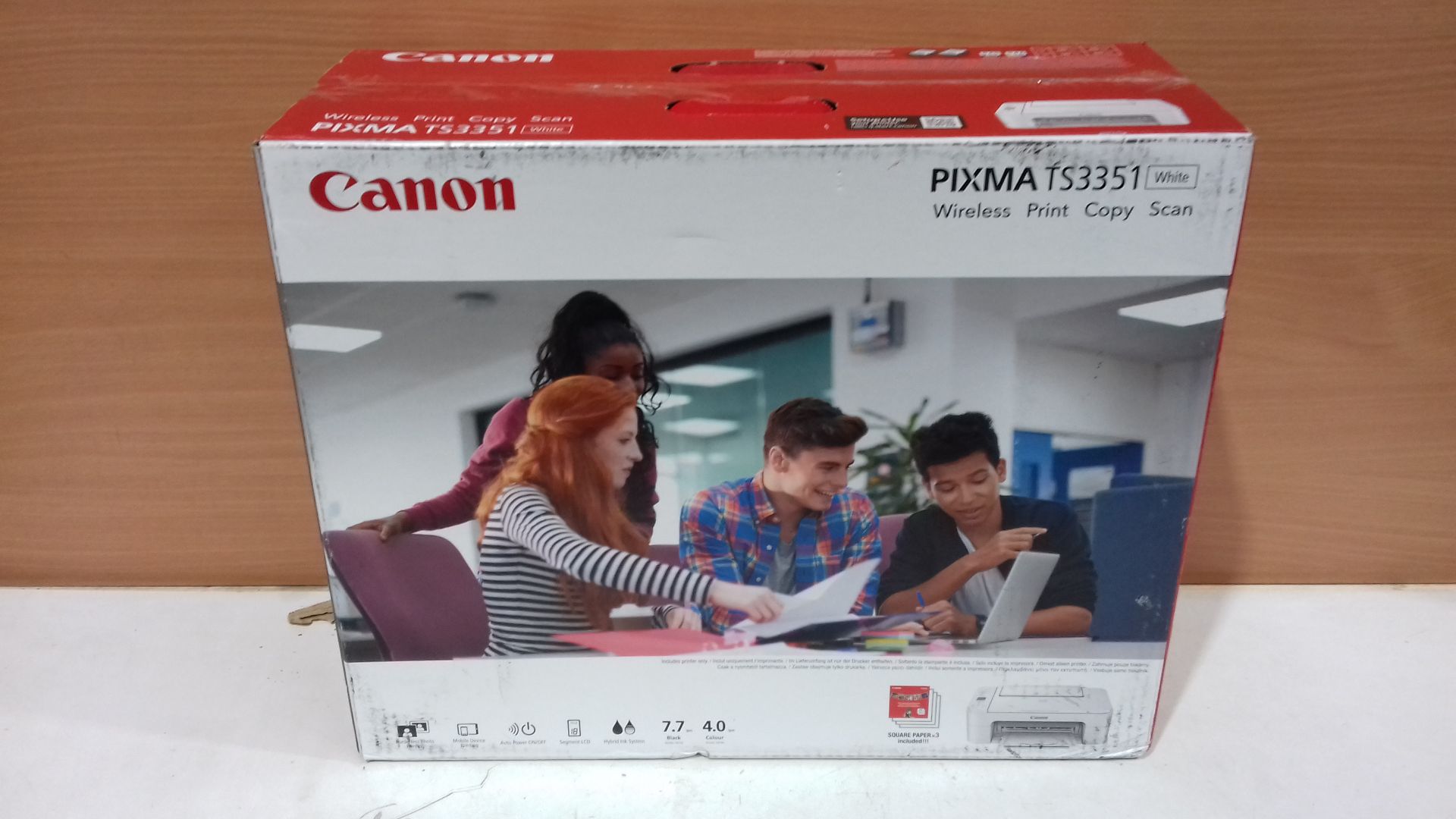 RRP £73.58 Canon PIXMA TS3351 Multifunction Wifi Printer - White - Image 2 of 2