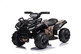 RRP £64.99 RICCO Electric Ride On Quad Bike ATV with Music and Light (BLACK)