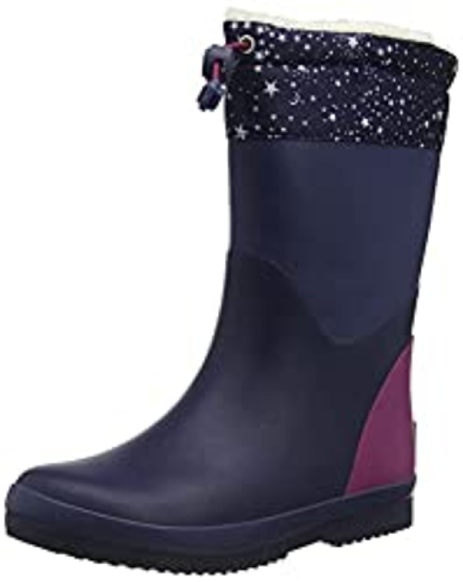 RRP £15.95 Joules Girl's Jnr Warm Welly Rain Boot,French Navy,3 UK