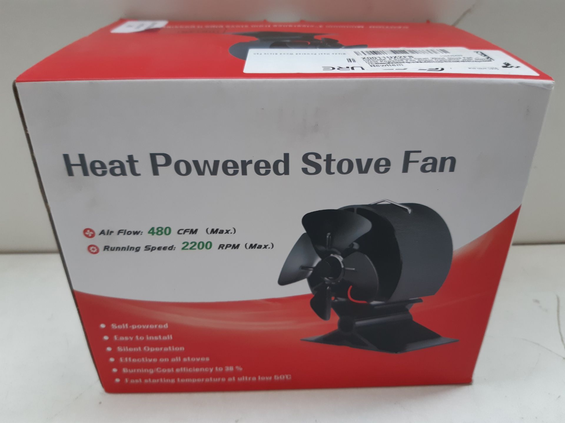 RRP £36.89 CRSURE 4 Blades Small Wood Stove Fan - Image 2 of 2