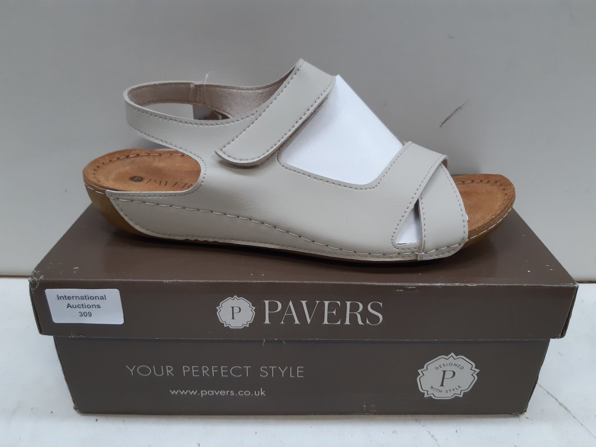 RRP £27.98 Pavers Touch-Fasten Sandals for Women - Wider Fit - Image 2 of 2