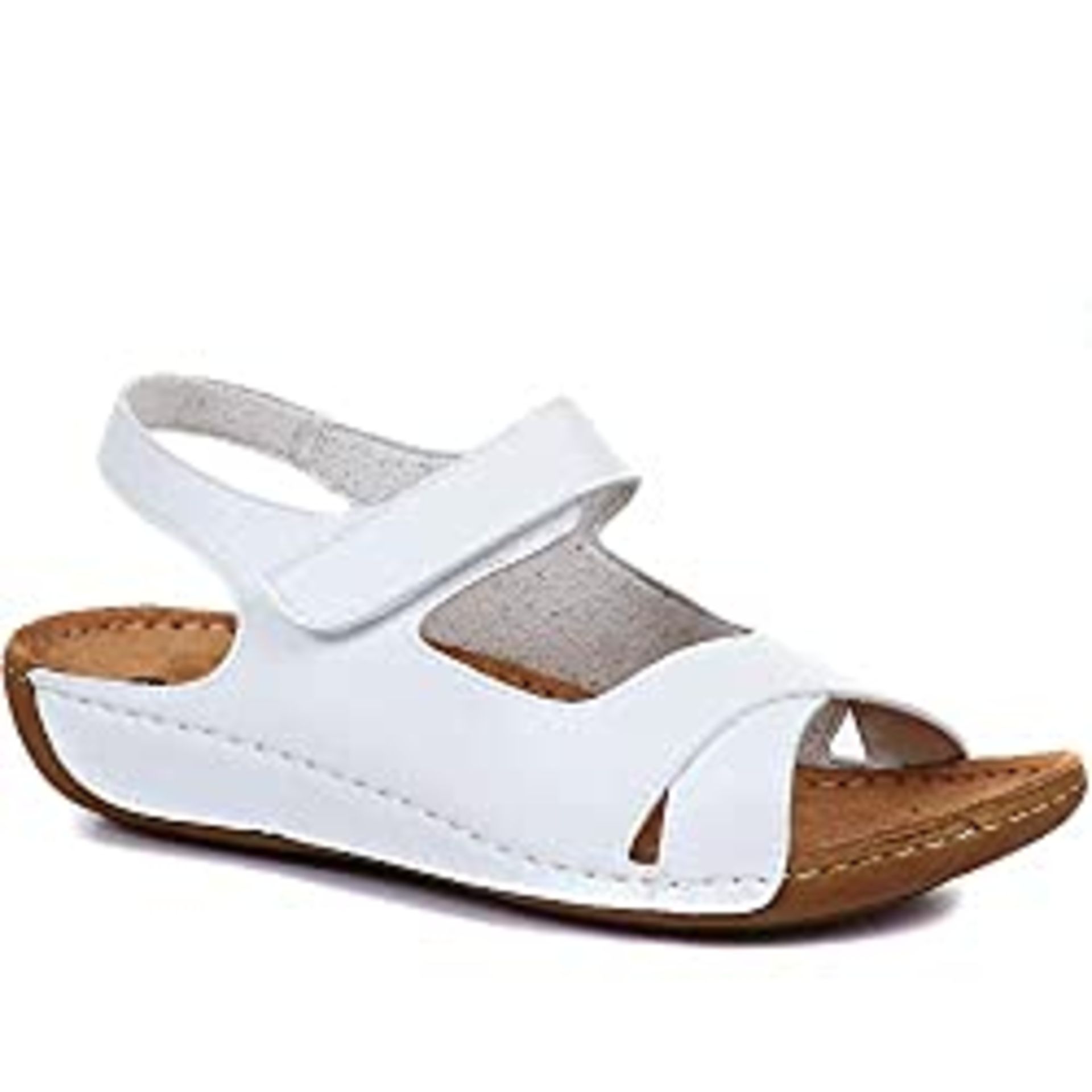 RRP £27.98 Pavers Touch-Fasten Sandals for Women - Wider Fit