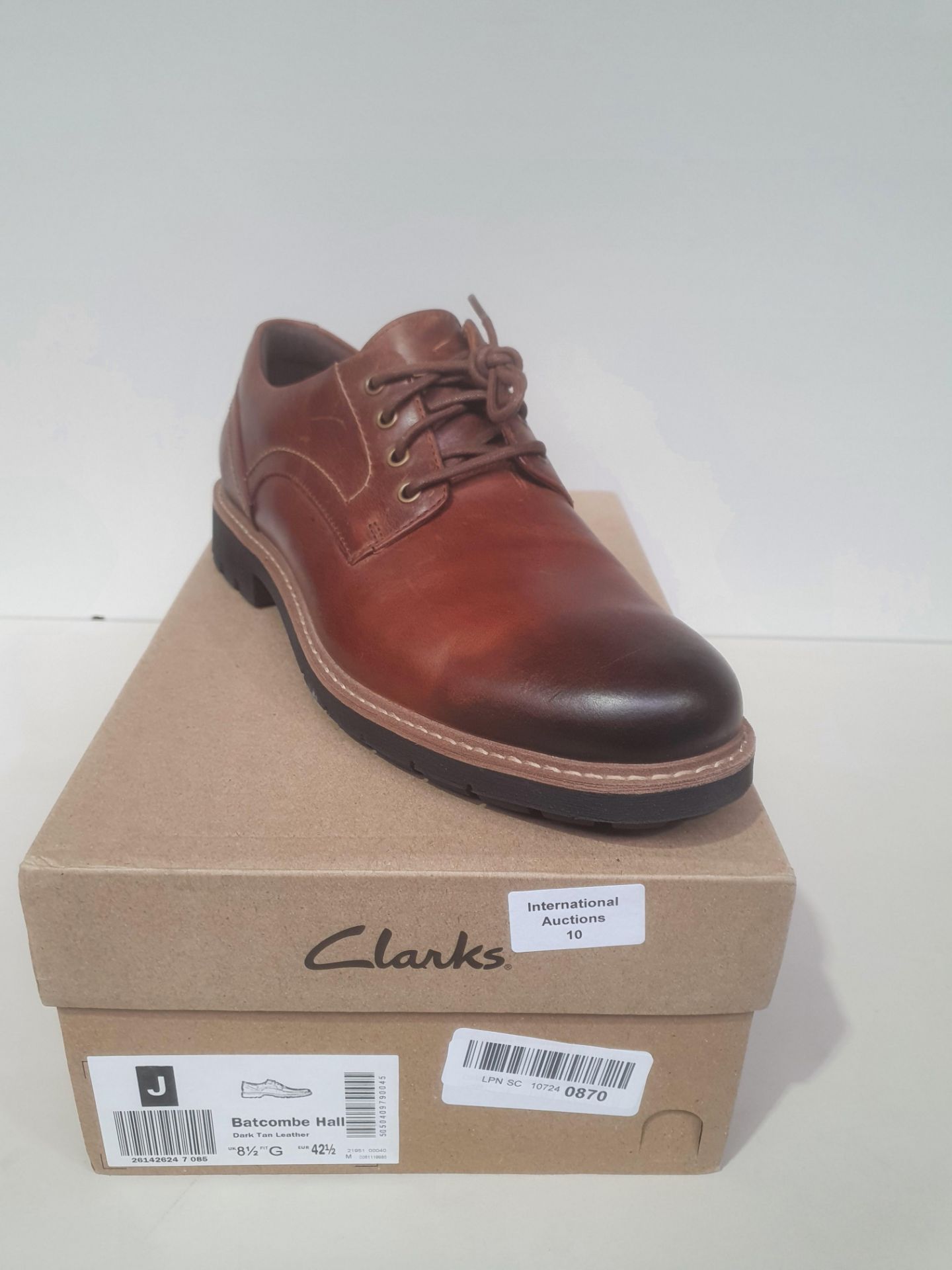 RRP £55.08 Clarks Men's Batcombe Hall Derbys, Brown Dark Tan Lea, 8.5 UK - Image 2 of 2