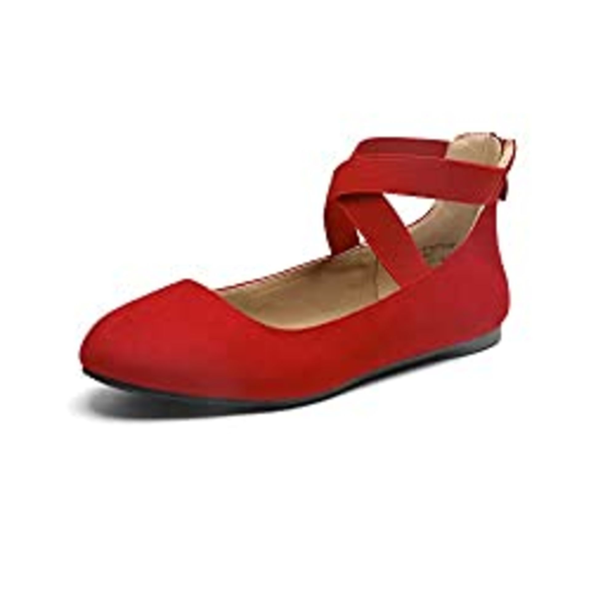 RRP Â£22.99 DREAM PAIRS Women's Sole_Stretchy RED Elastic Ankle