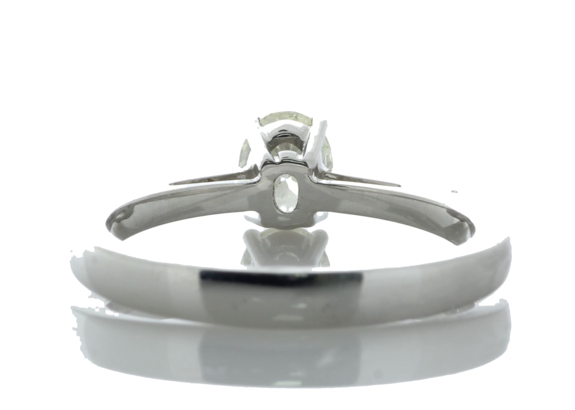 Platinum Single Stone Prong Set With Stone Set Shoulders Diamond Ring (0.50) 0.65 Carats - Valued by - Image 3 of 4