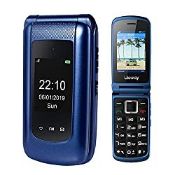 RRP £48.98 Uleway 3G Flip Phone Sim Free Clamshell Mobile Phone