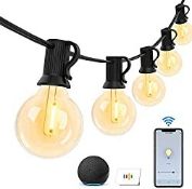 RRP £17.33 WiFi Control Outdoor String Lights LED Mains Powered