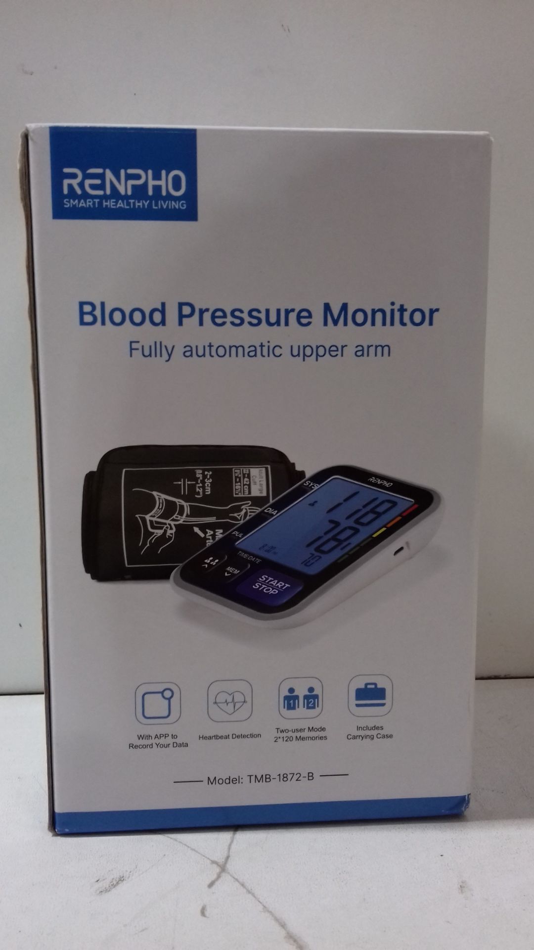 RRP £33.98 RENPHO Smart Blood Pressure Monitor - Wireless Upper Arm Blood Pressure Machine - Image 2 of 2