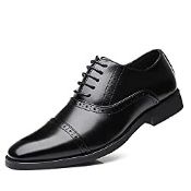 RRP £43.99 Halfword Men's Dress Shoes Lace-up Brogues Derbys Oxford Formal Shoes Black 11