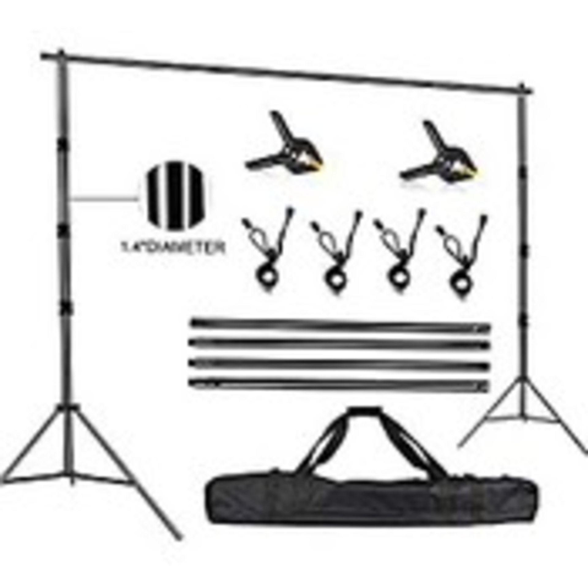 RRP £59.99 FUDESY Photo Video Studio 3 x 3M/10 x 10Ft Heavy Duty Adjustable Backdrop Stand