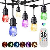 RRP £73.21 100Ft Colorful Outdoor String Lights LED Mains Powered