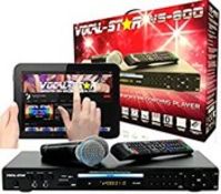 RRP £129.98 Vocal-Star VS-800 Bluetooth CDG Karaoke Machine With 2 Microphones