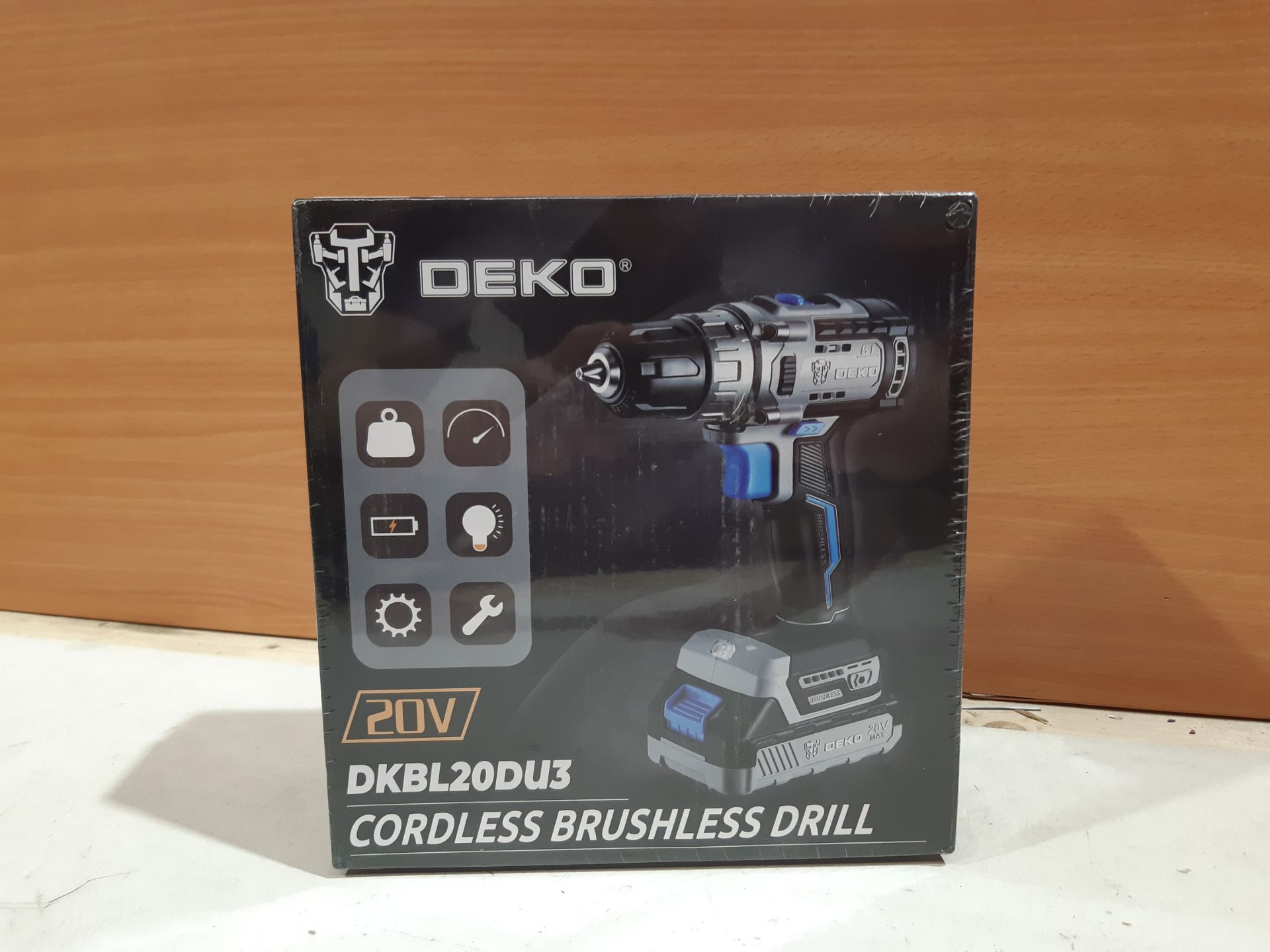 RRP £43.51 DEKOPRO 13Pc Cordless Drill Driver 20V-Max Lithium-Ion Combi Drill - Image 2 of 2