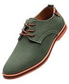 RRP £28.99 DADAWEN Men's Canvas Oxford Casual Shoes Green 12 UK