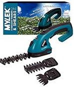 RRP £29.95 MYLEK 2-in-1 Li-ion Cordless Hedge Trimmer & Grass Shears with 2 Blades