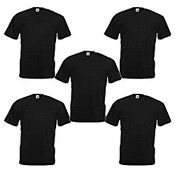 RRP £26.39 Fruit of the Loom Men's Valueweight Tee-5 Pack T-Shirt