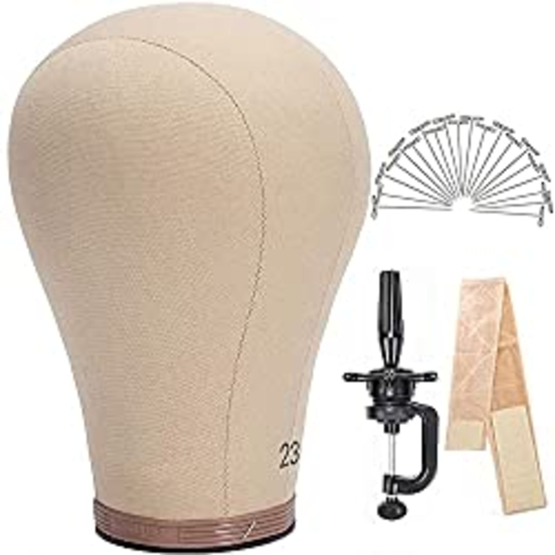 RRP £22.99 21"/22"/23"/24" Canvas Block Cork Head Mannequin Head