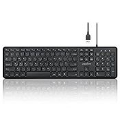 RRP £17.99 Perixx PERIBOARD-210 Wired Full-Size Keyboard with