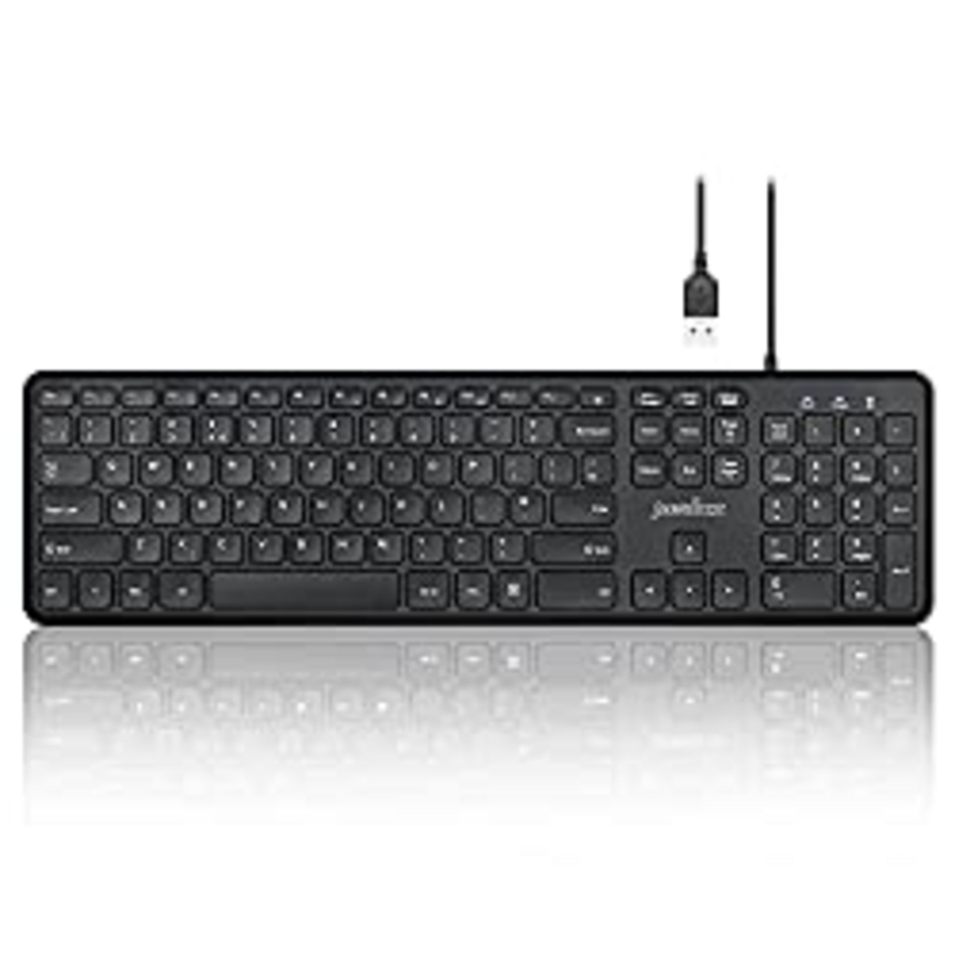 RRP £17.99 Perixx PERIBOARD-210 Wired Full-Size Keyboard with