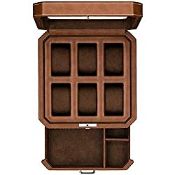 RRP £74.95 ROTHWELL 6 Slot Leather Watch Box with Valet Drawer