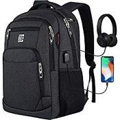 RRP £31.94 Laptop Backpack with USB Charging&Headphone Port