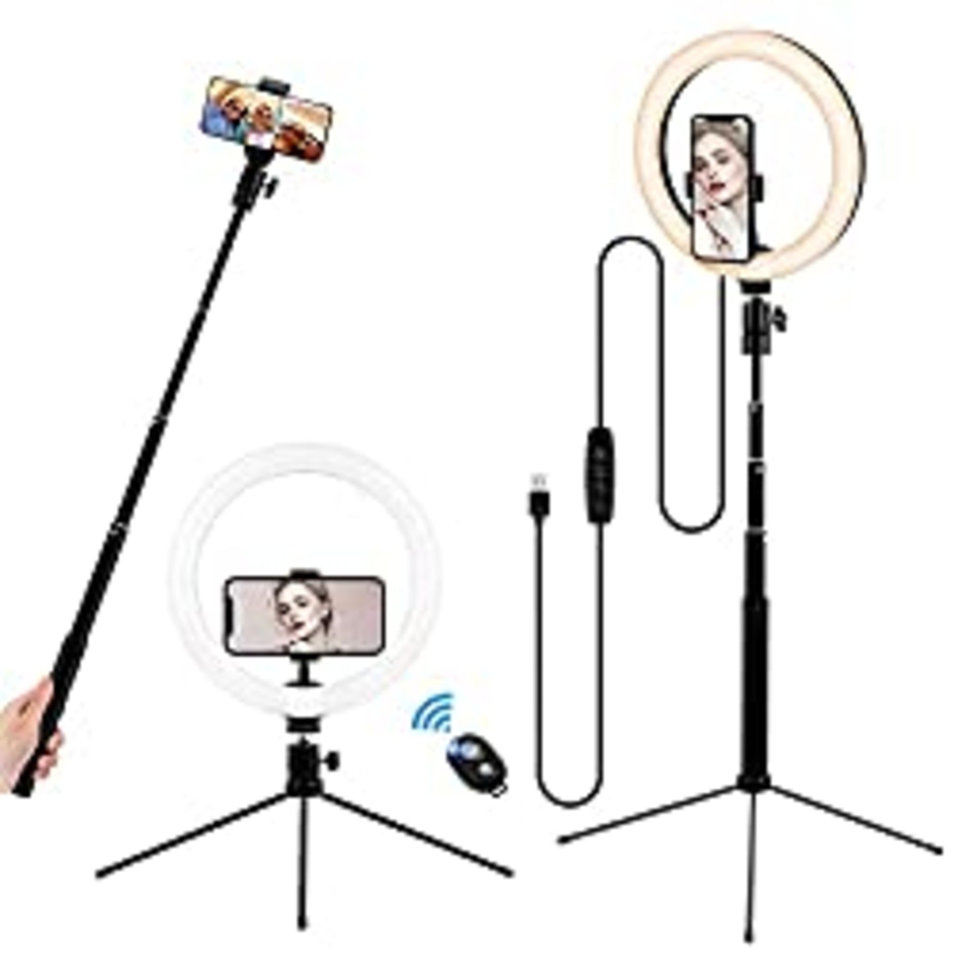 RRP £18.98 10'' Makeup Ring Light with Tripod Stand and Phone Holder