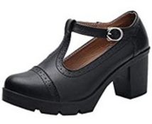 RRP £29.99 DADAWEN Women's Mid Heel Court Shoes T-Strap Mary Jane
