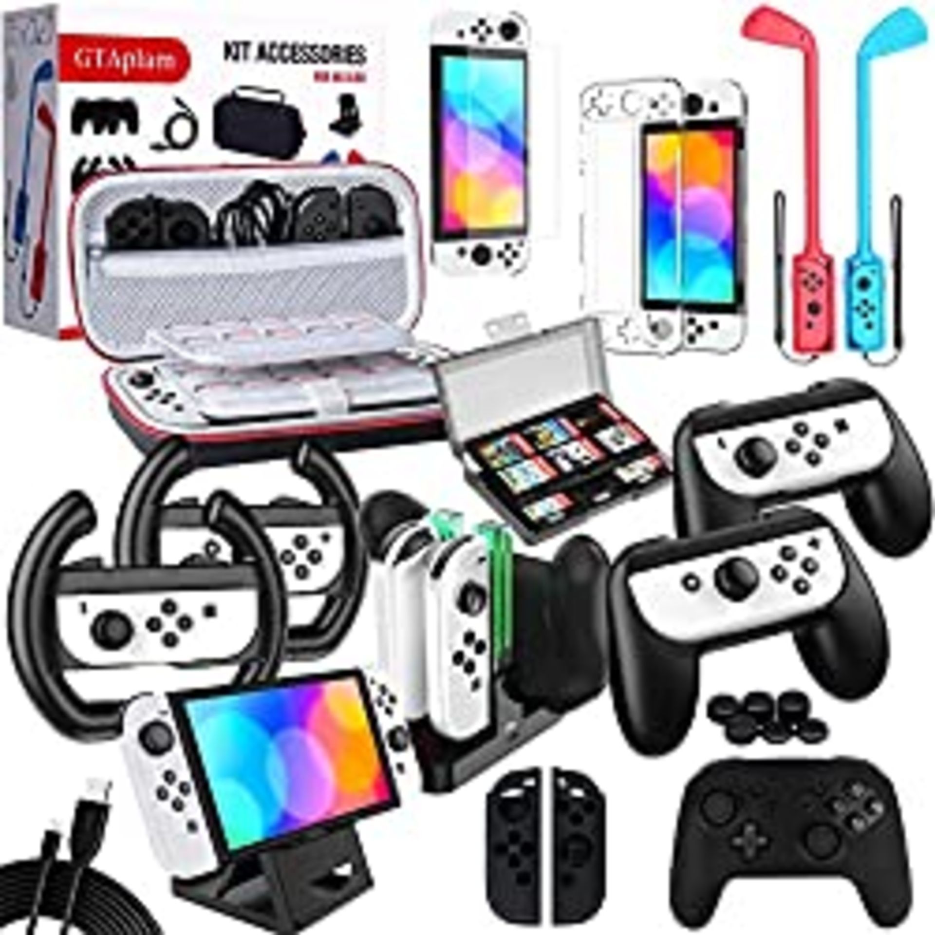 RRP £34.01 [22 in 1]GTAplam Case Accessories Kit Compatible with Nintendo Switch OLED