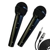 RRP £34.94 Professional Dynamic Karaoke Vocal Microphone with Cable. Metal Body Black