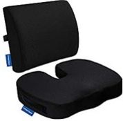 RRP £29.99 Seat Cushion and Lumbar Support Pillow for Office Chair