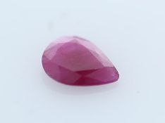 Loose Pear Shape Burmese Ruby 0.66 Carats - Valued by AGI £1,980.00 - Loose Pear Shape Burmese
