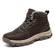 RRP £39.98 Winter Boots Mens Waterproof Walking Boots with Warm Fur Lined