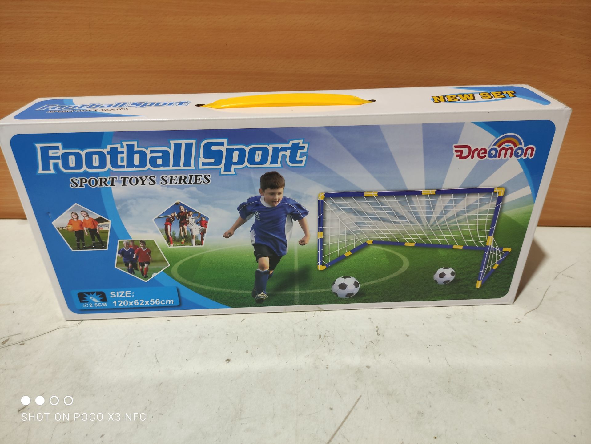 RRP £16.79 Football Goal Post Net With Pump Toy Indoor Outdoor - Image 2 of 2