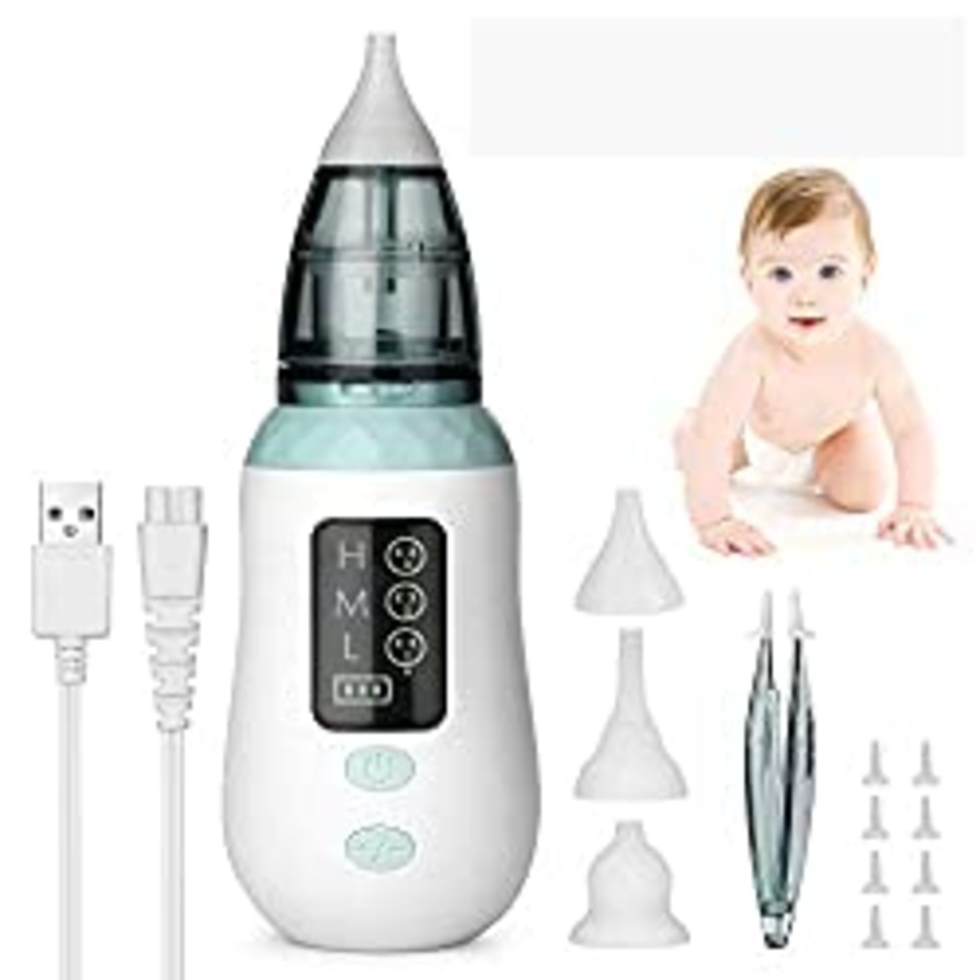 RRP £26.29 WADEO Baby Nasal Aspirator Electric Nasal Aspirator